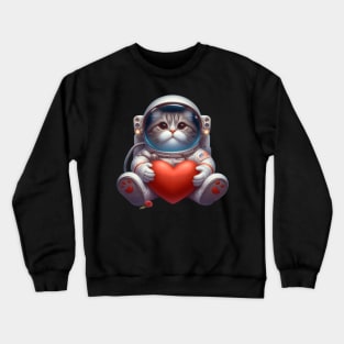 Cat on a Mission Crewneck Sweatshirt